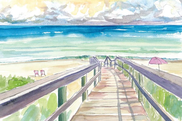 Markus & Martina Bleichner: Florida Beach Walk Quiet Afternoon by Markus & Martina Bleichner