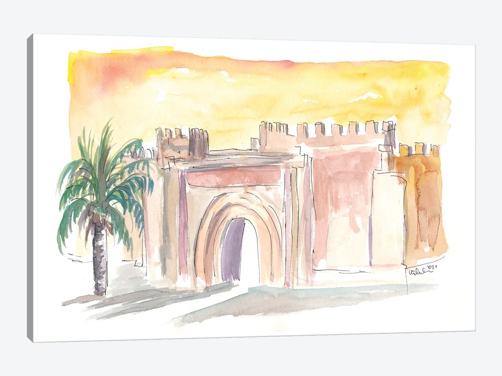 Taroudannt Old Town Gate Morocco by Markus & Martina Bleichner 1-piece Canvas Art