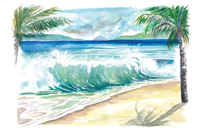 Magens Bay St Thomas Dream Beach With Waves by Markus & Martina Bleichner canvas print