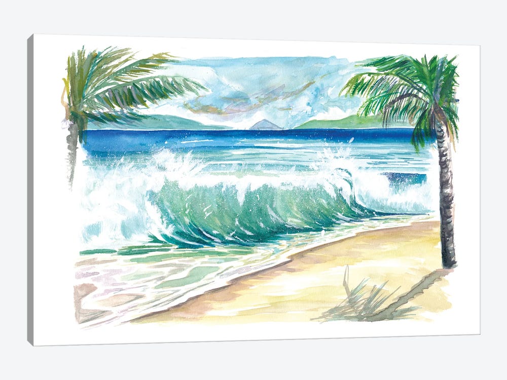 Magens Bay St Thomas Dream Beach With Waves by Markus & Martina Bleichner 1-piece Art Print