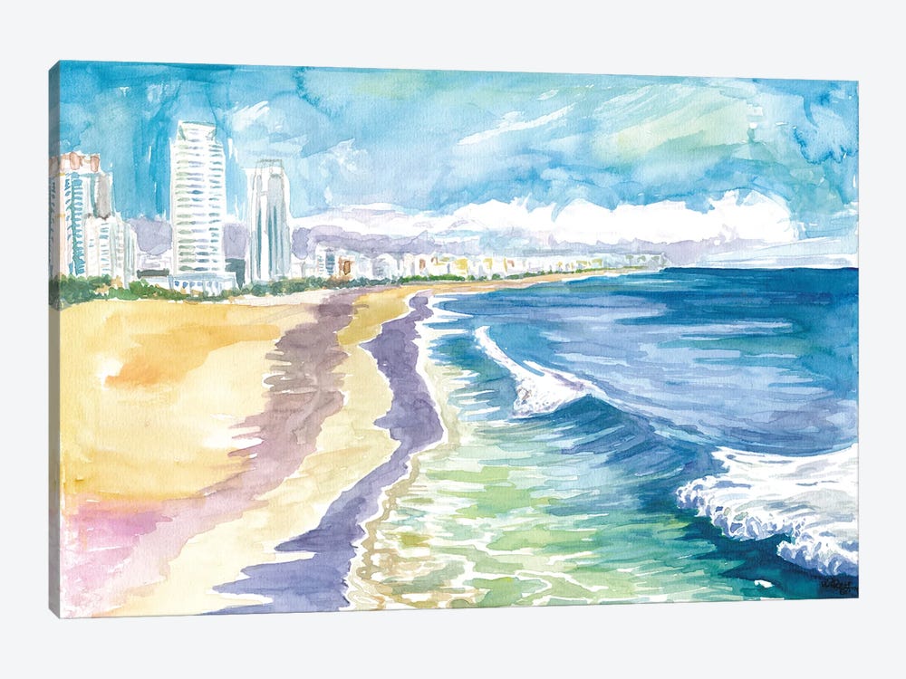 Quiet Morning In Miami Beach Fl by Markus & Martina Bleichner 1-piece Canvas Art