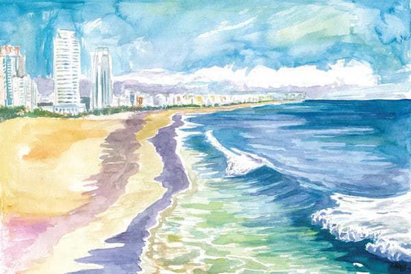 Markus & Martina Bleichner: Quiet Morning In Miami Beach Fl by Markus & Martina Bleichner