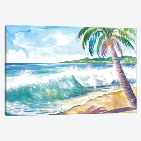 Grand Anse Beach Swell Grenada Caribbean Island Canvas Print #MMB518} by Markus & Martina Bleichner Art Print