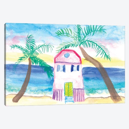 Emy's Tropical Beach House Canvas Print #MMB523} by Markus & Martina Bleichner Canvas Wall Art