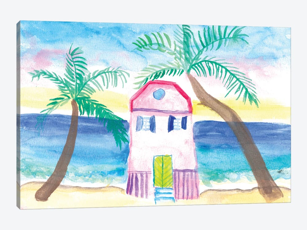 Emy's Tropical Beach House by Markus & Martina Bleichner 1-piece Canvas Wall Art