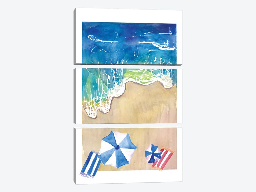 Dreaming Of Summer Vacations At The Beach by Markus & Martina Bleichner 3-piece Canvas Wall Art