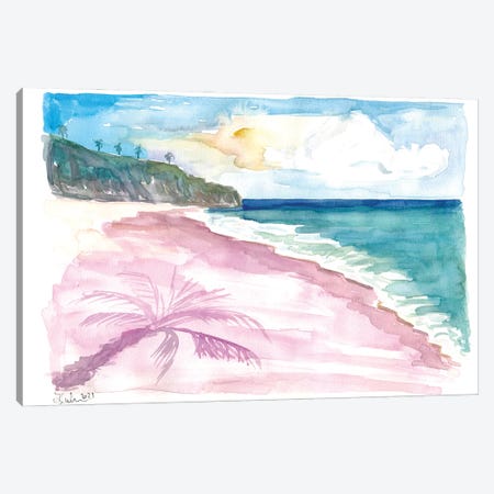 Pink Sands Beach Scene On Harbour Island Bahamas Canvas Print #MMB539} by Markus & Martina Bleichner Canvas Print
