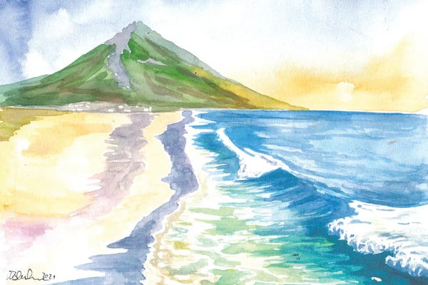 Achill Island: Astonishing Achill Island Beach Scene With Slievemore In Ireland by Markus & Martina Bleichner