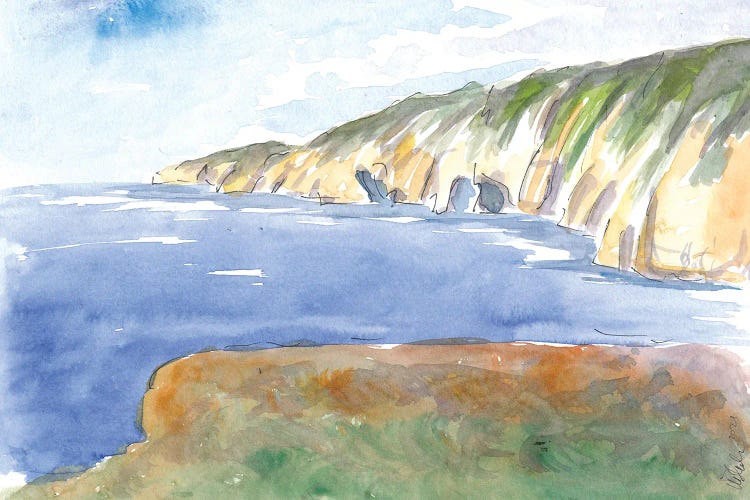 Slieve League Rocks And Coastline In Donegal Ireland by Markus & Martina Bleichner wall art