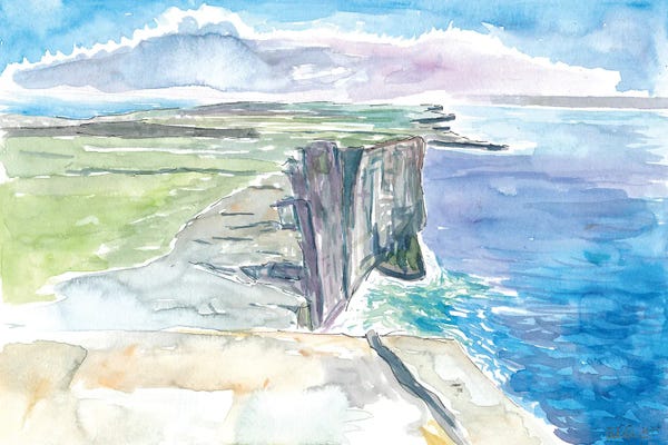 Markus & Martina Bleichner: Inishmore Cliffs With Dun Aonghasa Fort Aran Islands Ireland by Markus & Martina Bleichner