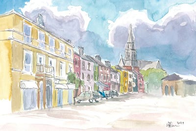 Clifden Connemara Street Scene In Ireland by Markus & Martina Bleichner metal wall art