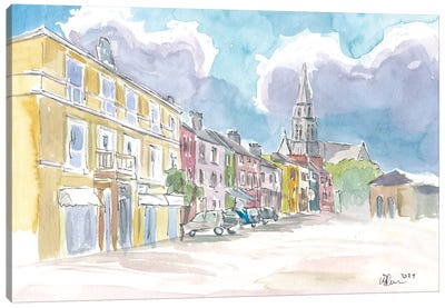 Clifden Connemara Street Scene In Ireland Canvas Art Print - Markus & Martina Bleichner
