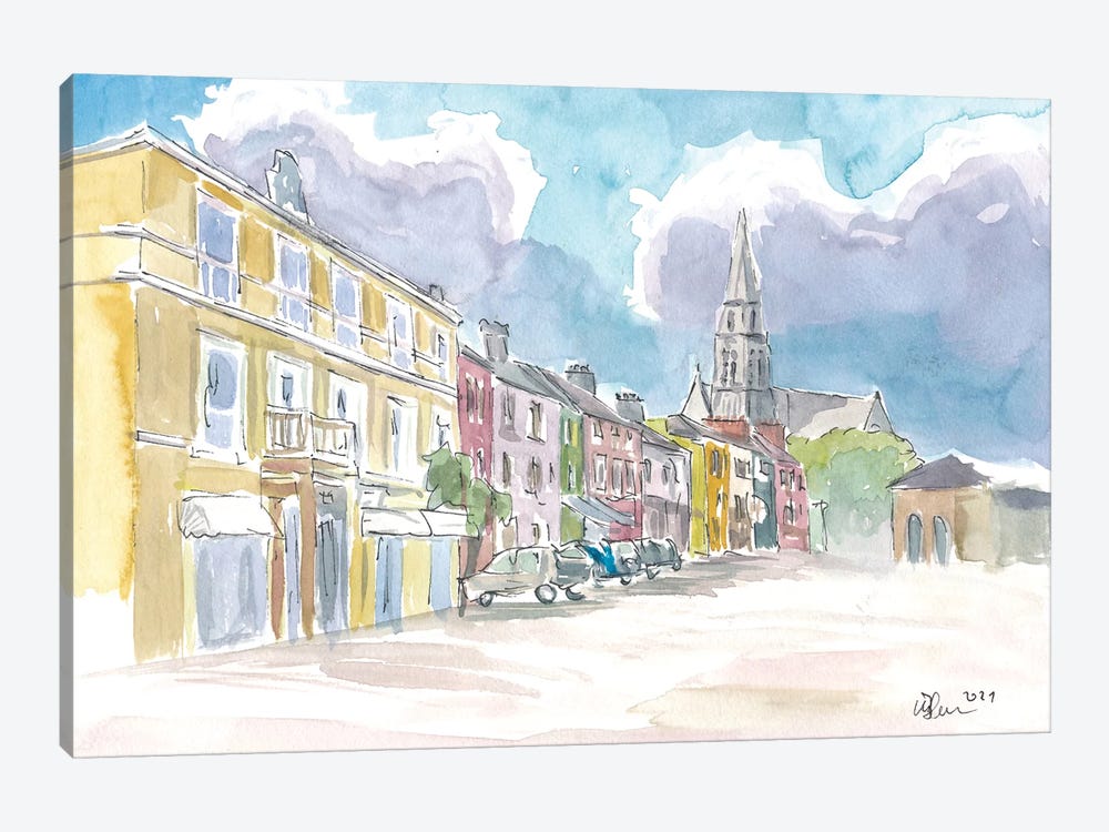 Clifden Connemara Street Scene In Ireland by Markus & Martina Bleichner 1-piece Canvas Wall Art