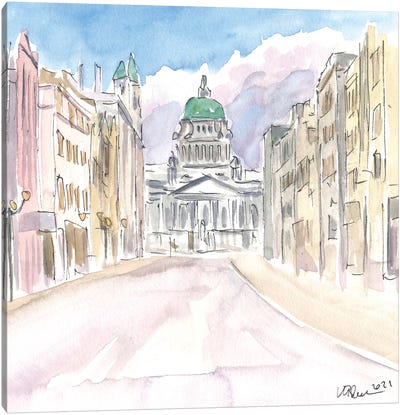 Belfast Northern Ireland Street Scene In Ulster Canvas Art Print