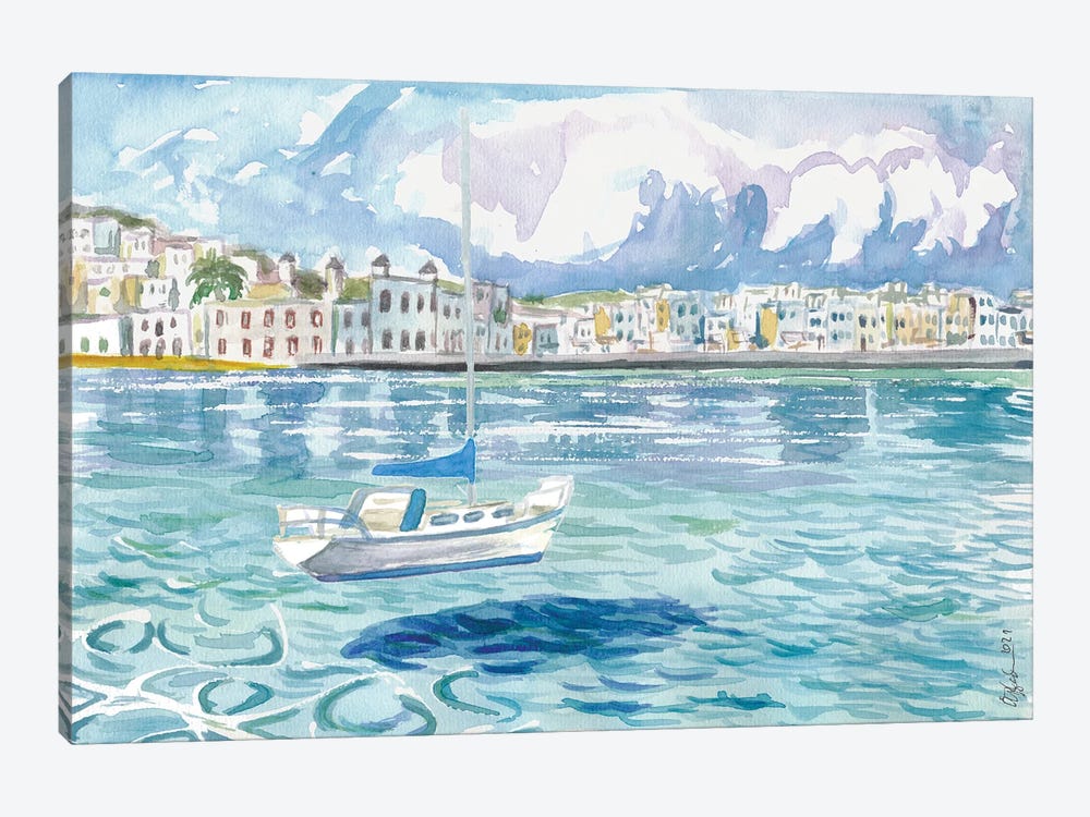 Ongepast Verwarren hoek Mykonos With Floating Sa - Canvas Artwork | Markus & Martina Bleichner