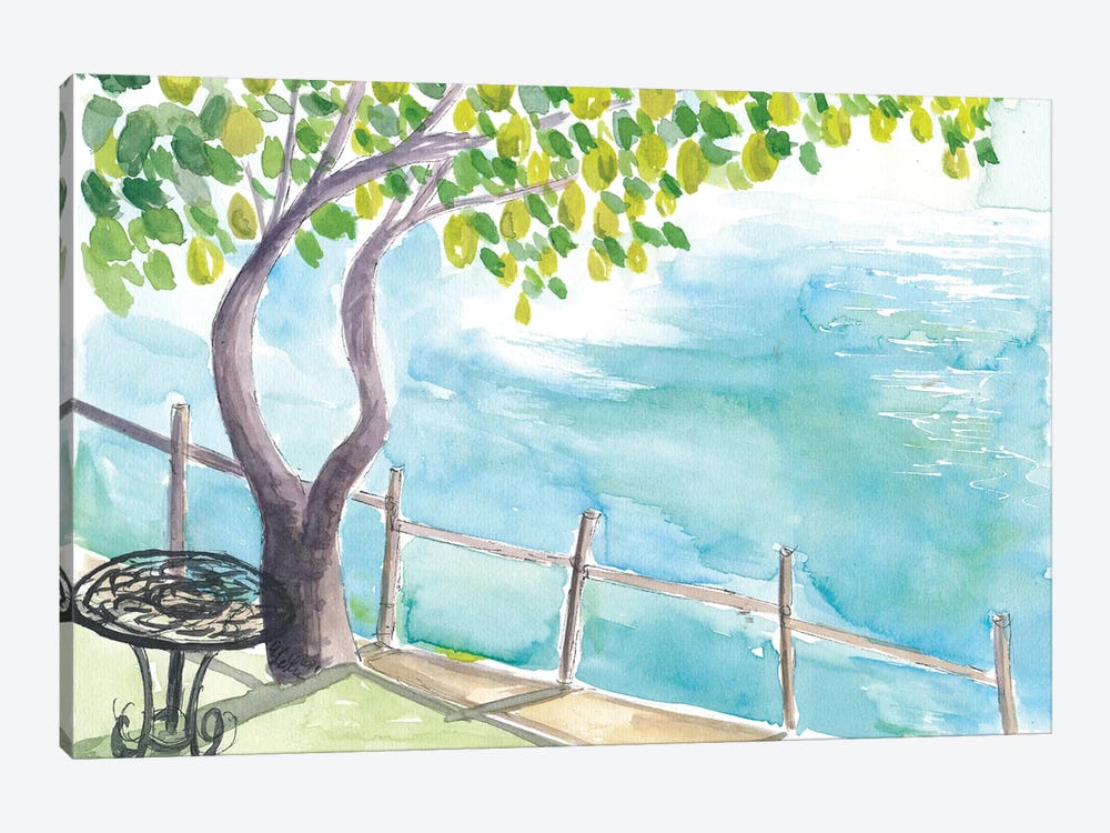 View Of Amalfi Coast With Lemon Tree Garden by Markus & Martina Bleichner 1-piece Canvas Print