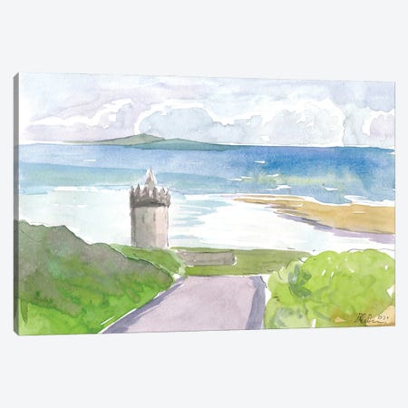 Seaview Of Doonagore Castle With Aran Islands Canvas Print #MMB570} by Markus & Martina Bleichner Art Print