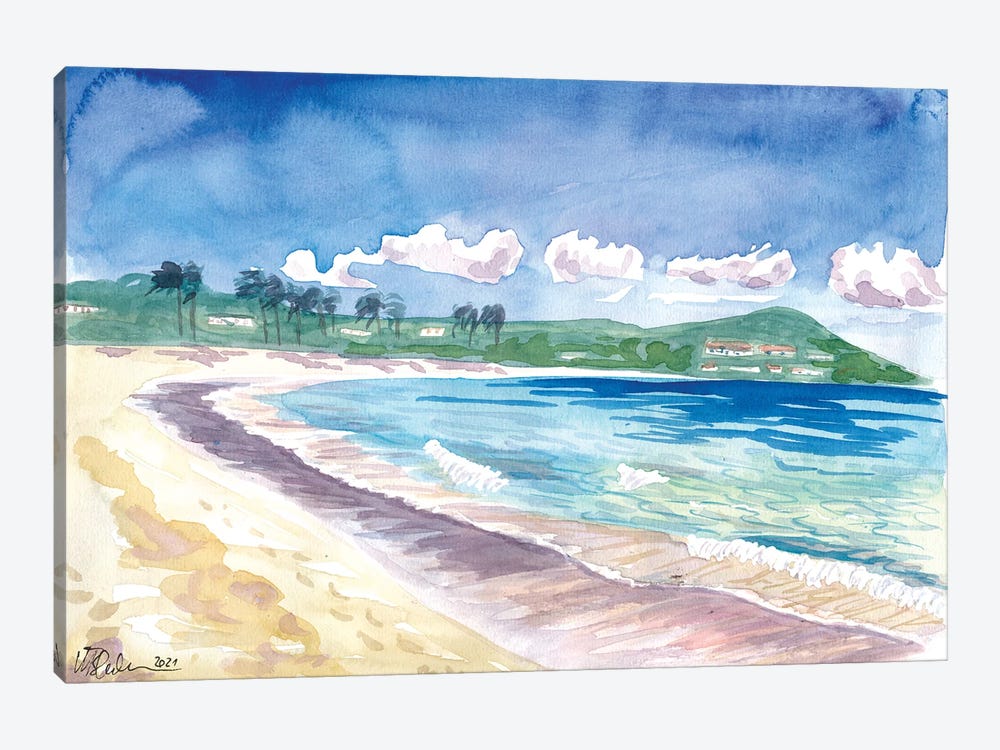 Beach Stroll At Amazing Sapphire Beach, St. Thomas USVI by Markus & Martina Bleichner 1-piece Canvas Art Print
