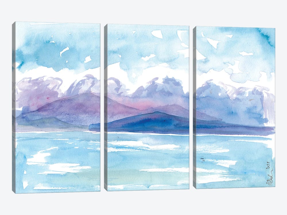 Mountains And Seaview by Markus & Martina Bleichner 3-piece Art Print