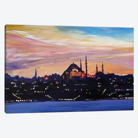 Istanbul Turkey On Bosporus And Hagia Sophia Canvas Print #MMB584} by Markus & Martina Bleichner Canvas Art Print