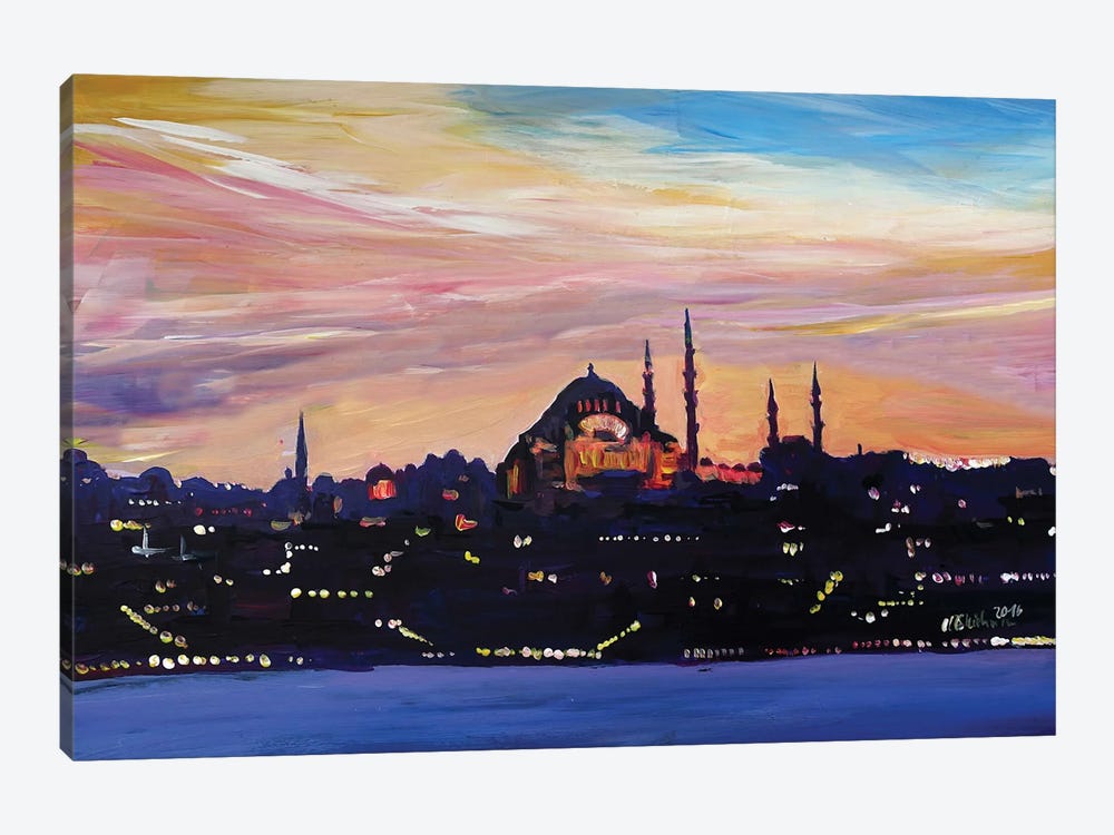 Istanbul Turkey On Bosporus And Hagia Sophia by Markus & Martina Bleichner 1-piece Art Print