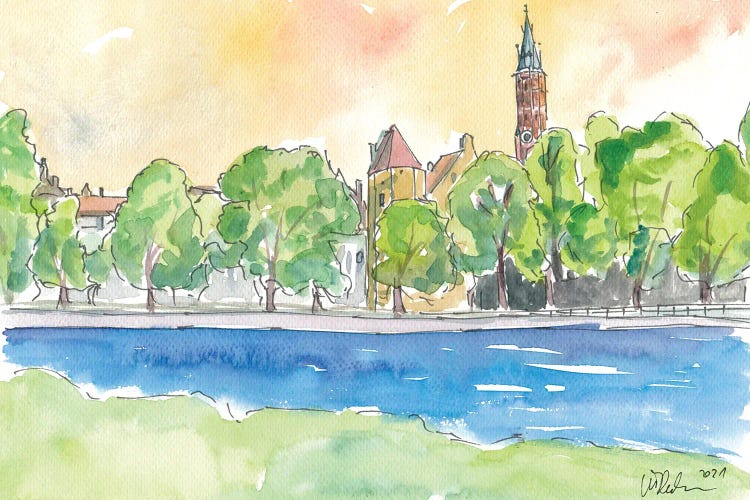 Landshut River View Isar St Martin And Roeckl Tower