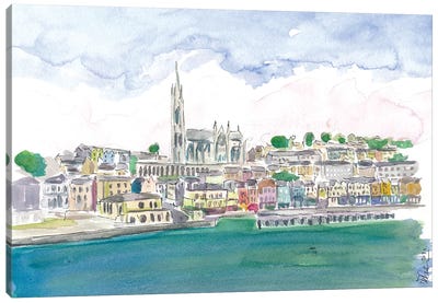 Cobh Ireland Co Cork Waterfront View Canvas Art Print - Ireland Art