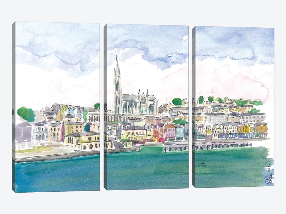 Cobh Ireland Co Cork Waterfront View by Markus & Martina Bleichner 3-piece Canvas Art