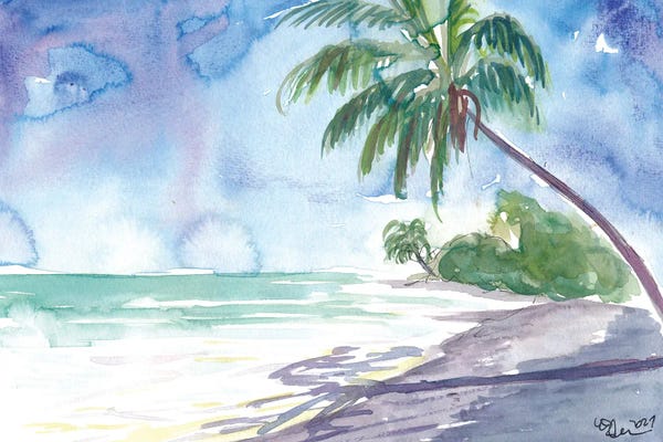 Large Coastal Art - Canvas Prints: French Polynesian Dreams At The Beach In Tahiti by Markus & Martina Bleichner