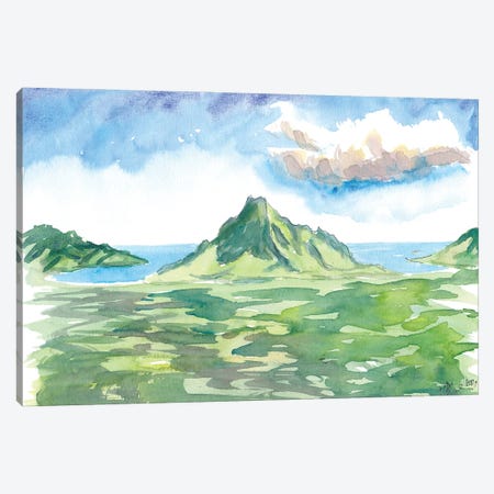 Moorea Belvedere Lookout With Seaview Canvas Print #MMB592} by Markus & Martina Bleichner Canvas Art Print