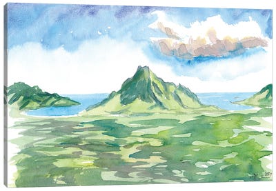 Moorea Belvedere Lookout With Seaview Canvas Art Print - Mo'orea