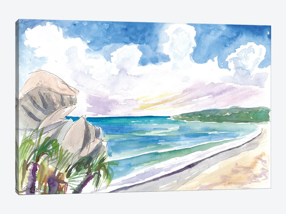Grand Anse La Digue Seychelles Island Dreams by Markus & Martina Bleichner 1-piece Canvas Art Print