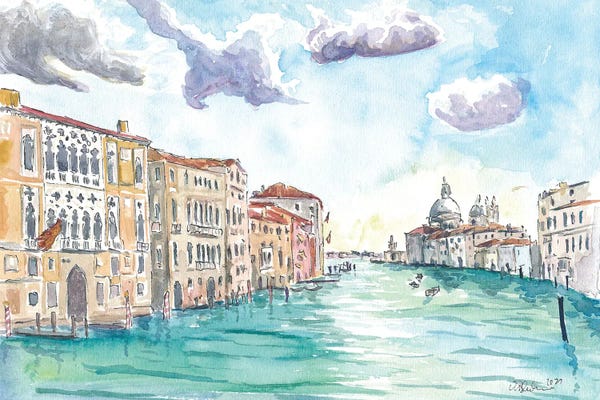 Markus & Martina Bleichner: Grand Canal Venice View With Salute Giglio And Reflections by Markus & Martina Bleichner