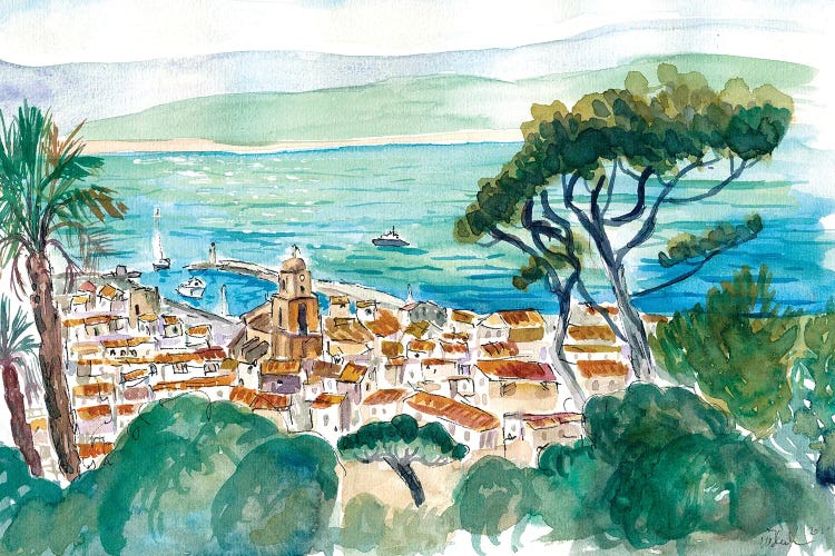 Saint Tropez Coastal View Of Turquoise French Riviera