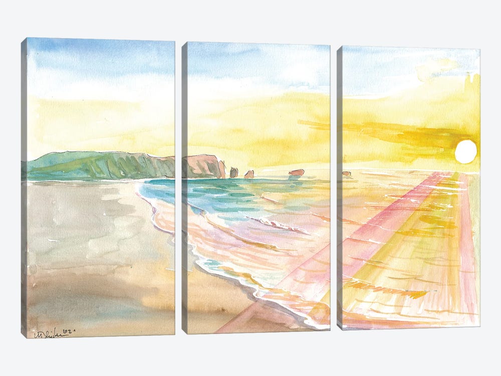 West Coast Beach Waves In New Zealand Dreams by Markus & Martina Bleichner 3-piece Canvas Art