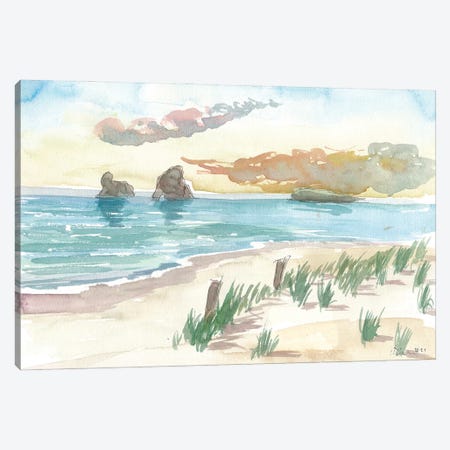 Wharariki Beach Waves New Zealand Dreams Canvas Print #MMB619} by Markus & Martina Bleichner Canvas Art