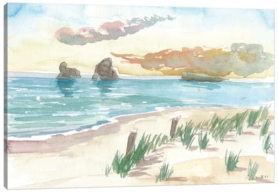 Wharariki Beach Waves New Zealand Dreams Canvas Art Print