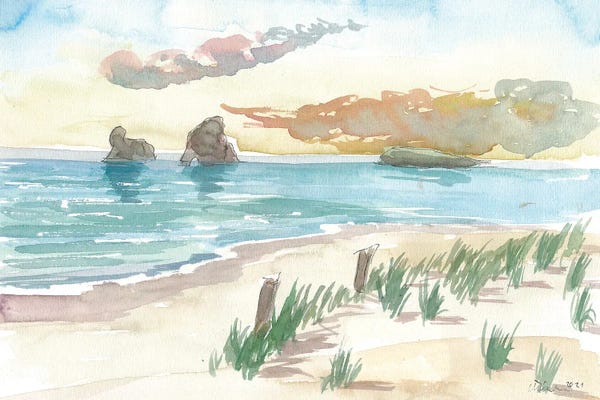 Markus & Martina Bleichner: Wharariki Beach Waves New Zealand Dreams by Markus & Martina Bleichner