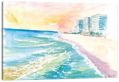 Cancun Mexico Beach Dreams Scene Canvas Art Print - Markus & Martina Bleichner