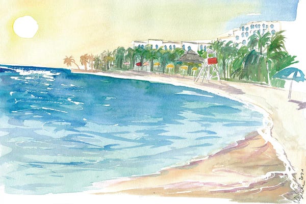 Jamaica: Excursion Time At Jamaican Beach Of Doctors Cave by Markus & Martina Bleichner