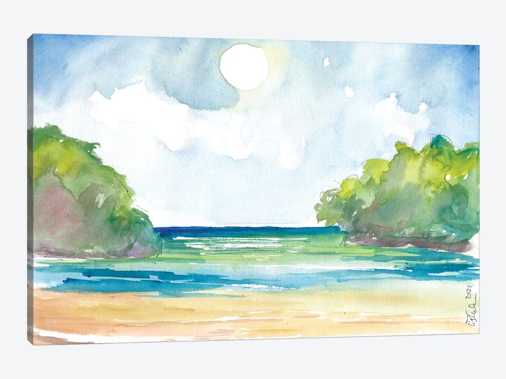 Caribbean Loneliness At Frenchmans Cove Jamaica by Markus & Martina Bleichner 1-piece Canvas Art
