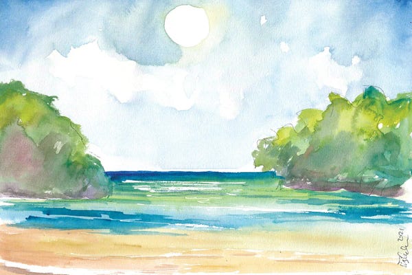 Markus & Martina Bleichner: Caribbean Loneliness At Frenchmans Cove Jamaica by Markus & Martina Bleichner