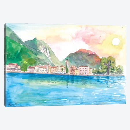 Riva Pearl Of Lake Garda In Italy Canvas Print #MMB629} by Markus & Martina Bleichner Canvas Art Print