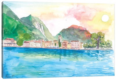 Riva Pearl Of Lake Garda In Italy Canvas Art Print