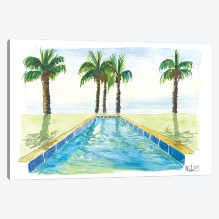 Tropical Infinity Pool With South Sea View Canvas Print #MMB631} by Markus & Martina Bleichner Canvas Art
