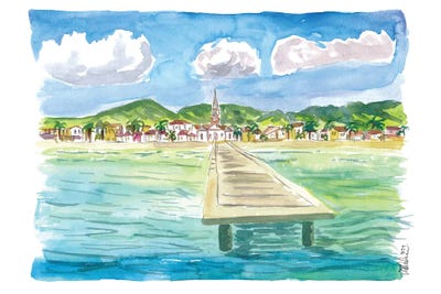 Coastal View Of Tropical Village Anse dArlet In Martinique by Markus & Martina Bleichner art print