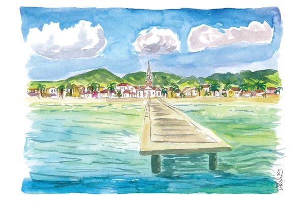 Caribbean: Coastal View Of Tropical Village Anse dArlet In Martinique by Markus & Martina Bleichner
