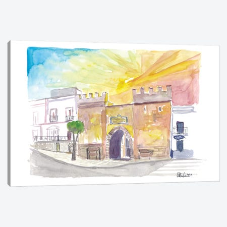 Tarifa Spain Andalusia Old Town Gate And Costa De La Luz Dreams Canvas Print #MMB640} by Markus & Martina Bleichner Art Print