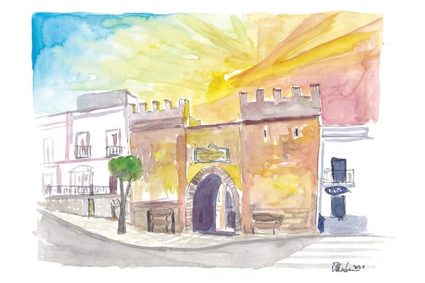 Gates: Tarifa Spain Andalusia Old Town Gate And Costa De La Luz Dreams by Markus & Martina Bleichner