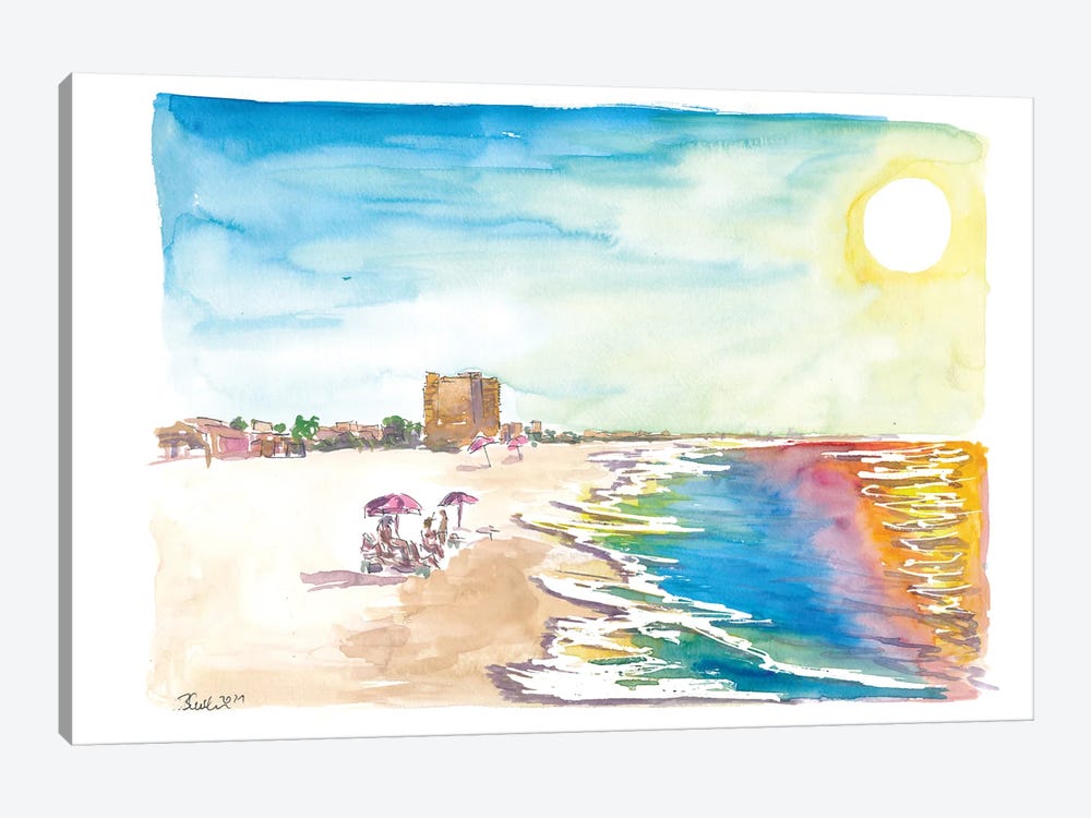 Lonely Beach Time In Fort Myers Florida by Markus & Martina Bleichner 1-piece Canvas Artwork